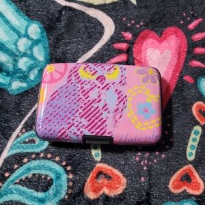 Hard plastic owl card holder